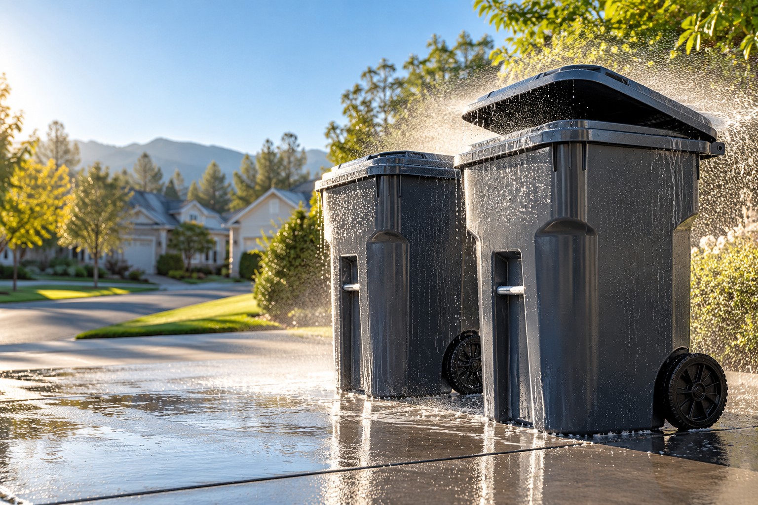 Illustrative clean residential bin